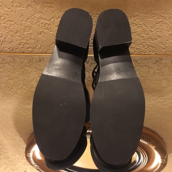 FSJ black block heel PU sandal - Picture 5 of 8